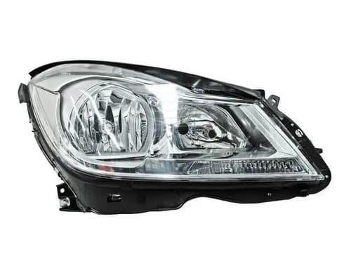 Faro Mercedes benz Clase C 2012-2013 Fondo Cromado Derecho