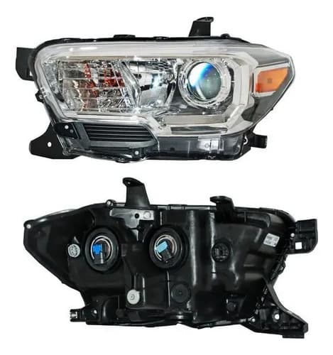 Faro Toyota Tacoma 2018-2019 Fondo Cromada Izquierdo