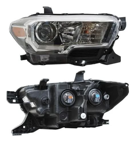 Faro Toyota Tacoma 2016-2018 Fondo Negro Derecho