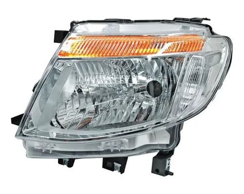 Faro Ford Ranger 2013-2016 Fondo Cromado Sin Motor Izquierdo