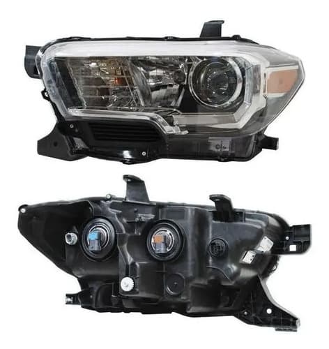 Faro Toyota Tacoma 2016-2018 Fondo Negro Izquierdo