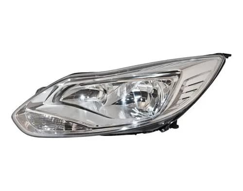 Faro Ford Focus 2014-2015 Electrico Con Motor Fondo Cromado Cuarto Blanco Izquierdo