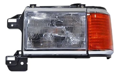 Faro Ford F-150/Lobo 1987-1991 Con Cromo Con Base Con Cuarto Izquierdo