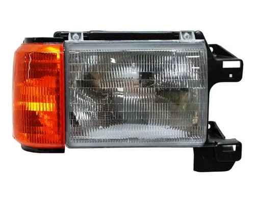 Faro Ford F-150/Lobo 1987-1991 Sin Cromo Con Base Con Cuarto Izquierdo