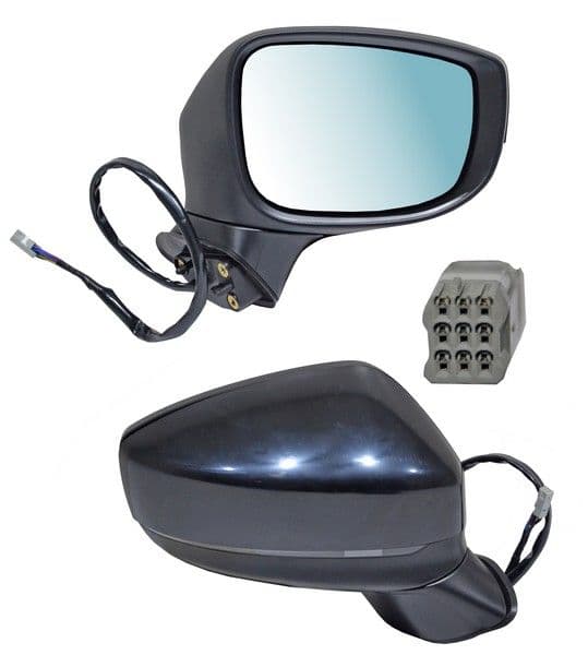 Espejo Mazda Cx5 18-25 Elect Para Pintar Con Direccional Con Sensor Punto Ciego Con Desempañante Autoabatible 9 Pines Derecho