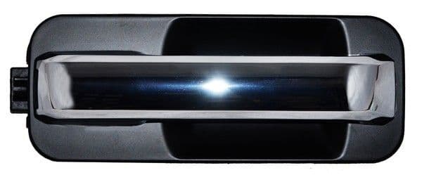 Manija Exterior Ford Lobo 2015-2020 Cromada/ Negra Sin Hoyo Para Llave Delantera/ Trasera Plastico Derecha