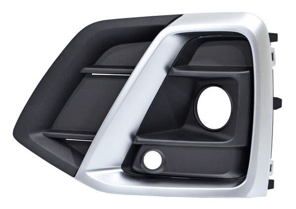 Rejilla Audi Q5 2021-2024 Para Faro Niebla Con Hoyo Para Sensor Con Moldura Satin Negra Izquierda
