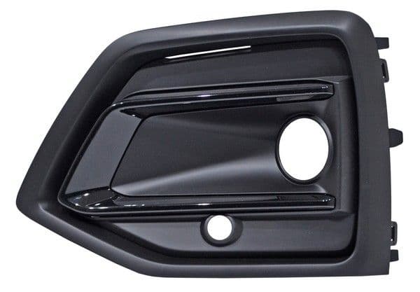 Rejilla Audi Q5 2021-2024 Para Faro Niebla Con Hoyo Para Sensor Con Moldura Central Lisa Izquierda