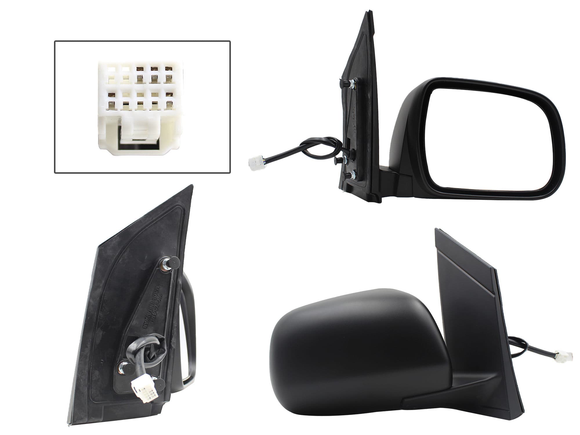 Espejo Derecho Toyota Sienna 2004-2010 5 Pines Con Desempañante Eléctrico Para Pintar