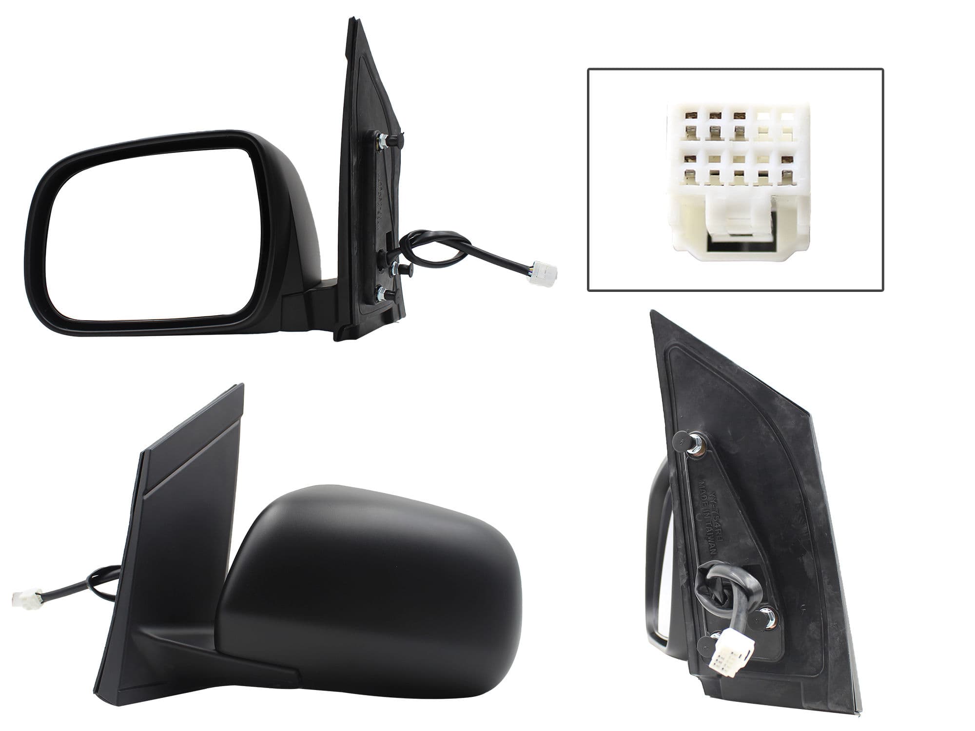 Espejo Izquierdo Toyota Sienna 2004-2010 5 Pines Con Desempañante Eléctrico Para Pintar