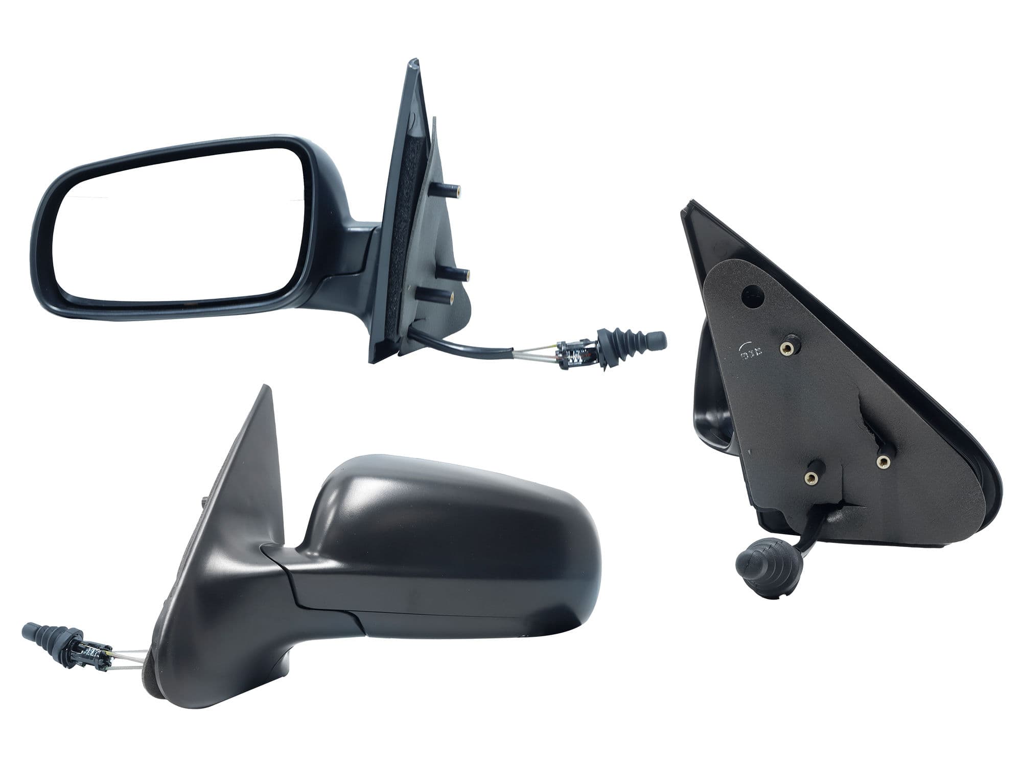 Espejo Izquierdo Volkswagen Pointer 5ptas 2000-2009 Manual Con Control Negro Poroso