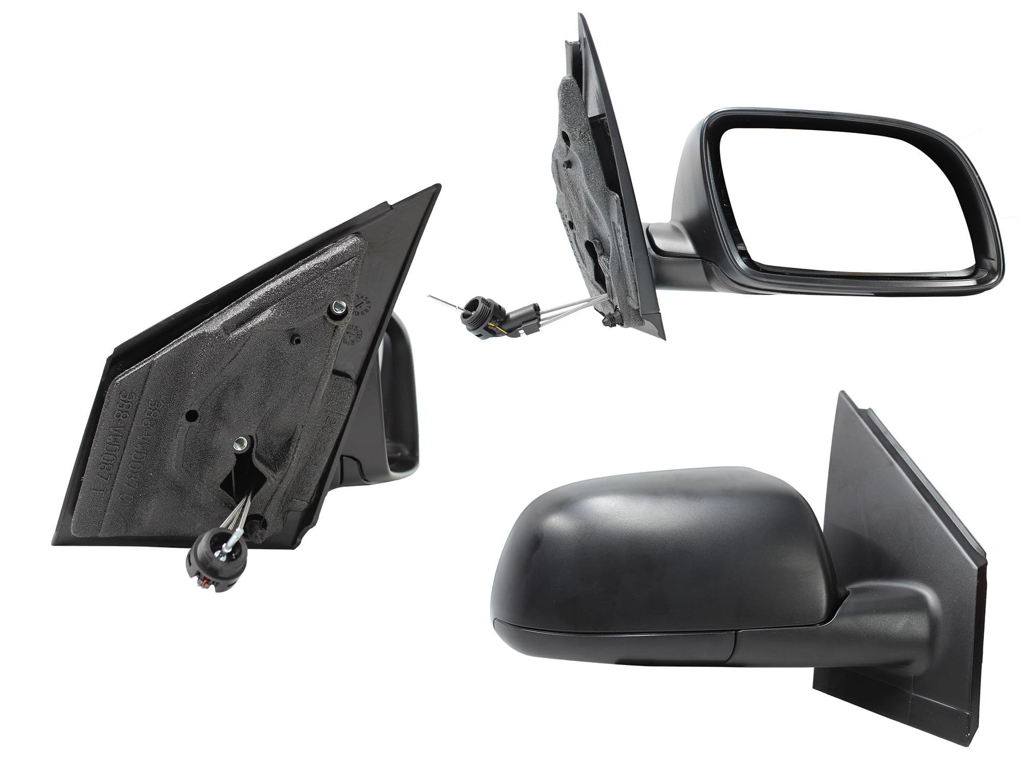 Espejo Derecho Volkswagen POLO 2003-2007 Manual Con Control Negro Poroso