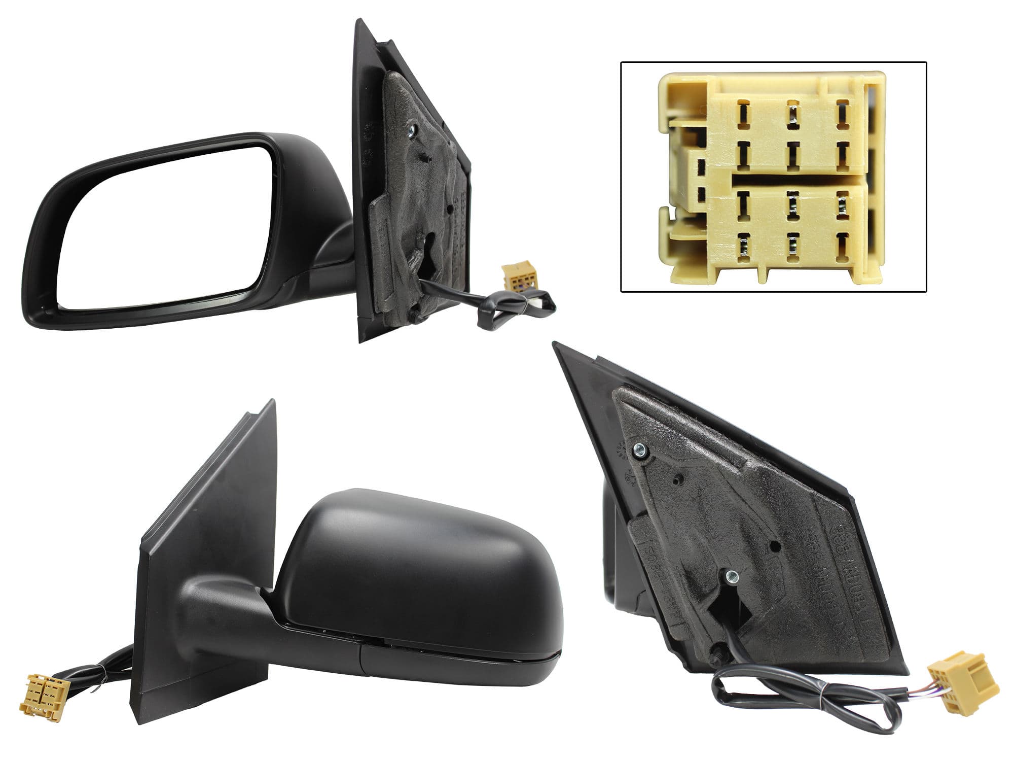 Espejo Izquierdo Volkswagen POLO 2003-2007 5 Pines Eléctrico Para Pintar