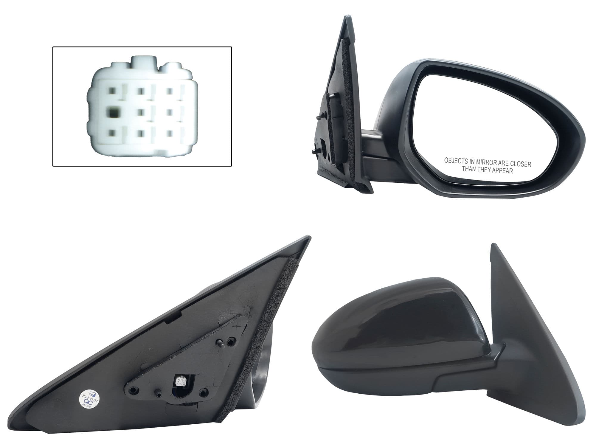 Espejo Derecho Mazda Mazda 3 4 Puertas 2010-2013 5 Pines Eléctrico Para Pintar