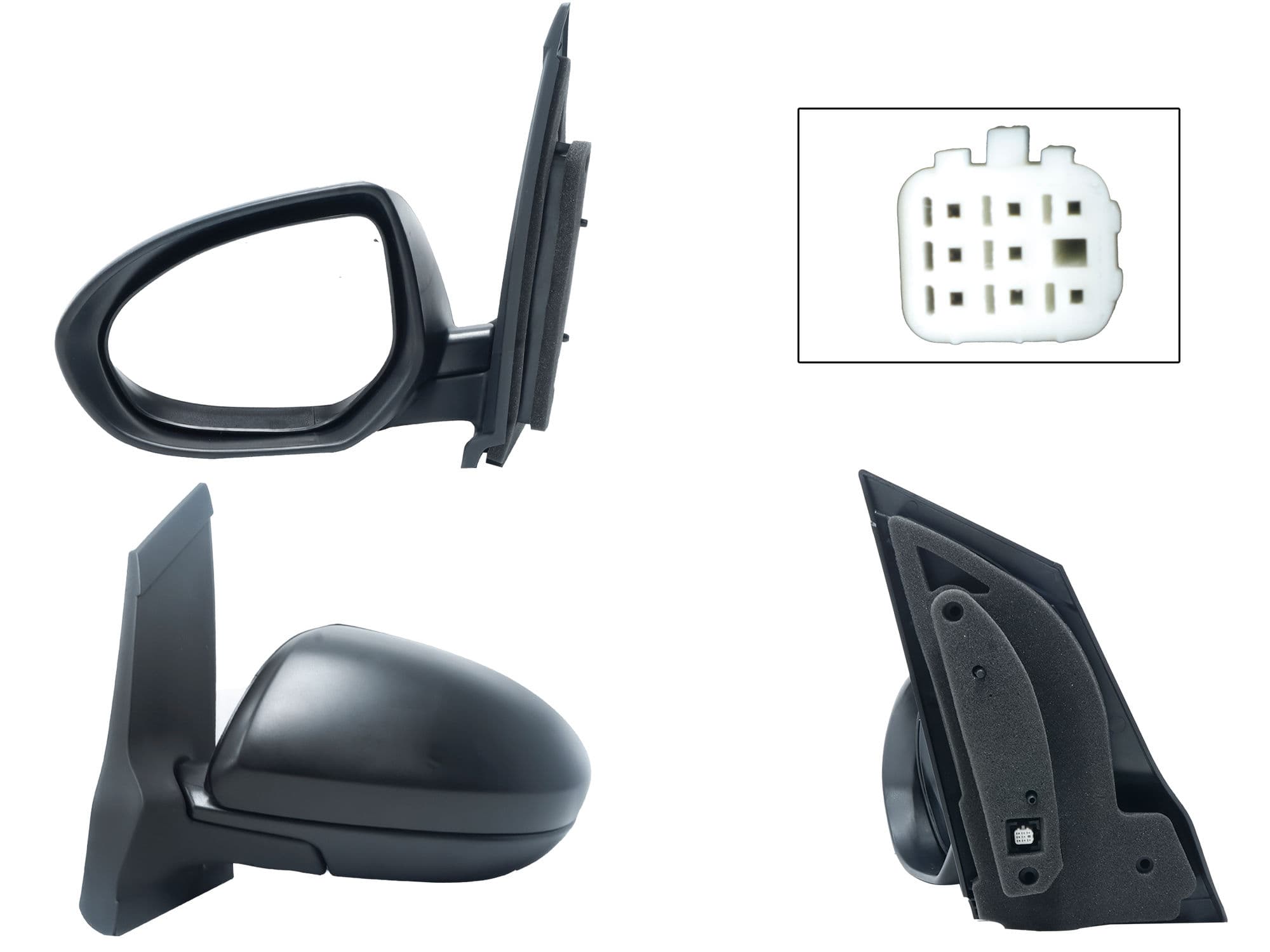 Espejo Izquierdo Mazda Mazda 2 2012-2015 3 Pines Eléctrico Para Pintar
