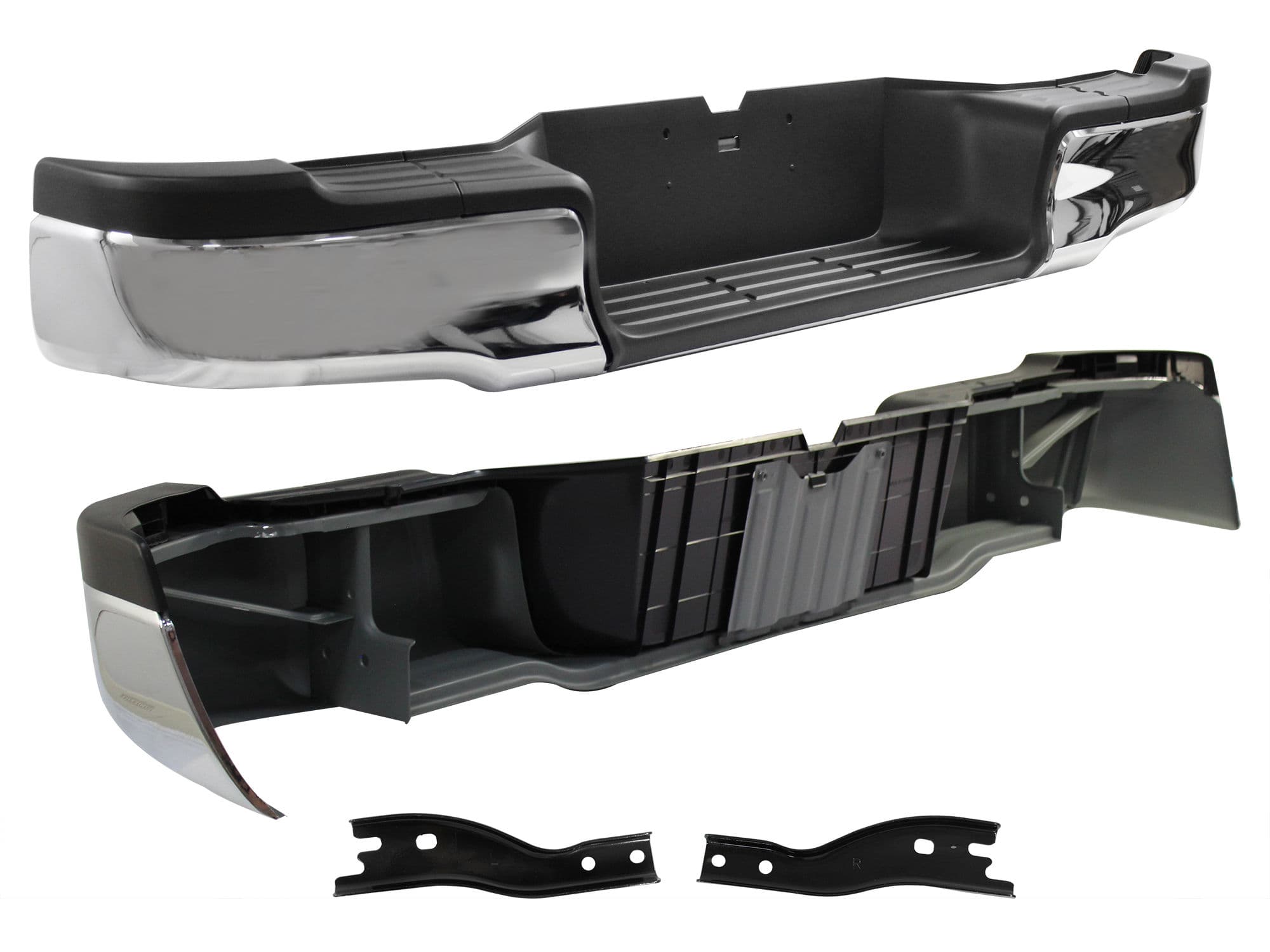 Defensa Trasera Toyota Hilux 2/4wd 2016-2020 Cromada Con Bracks