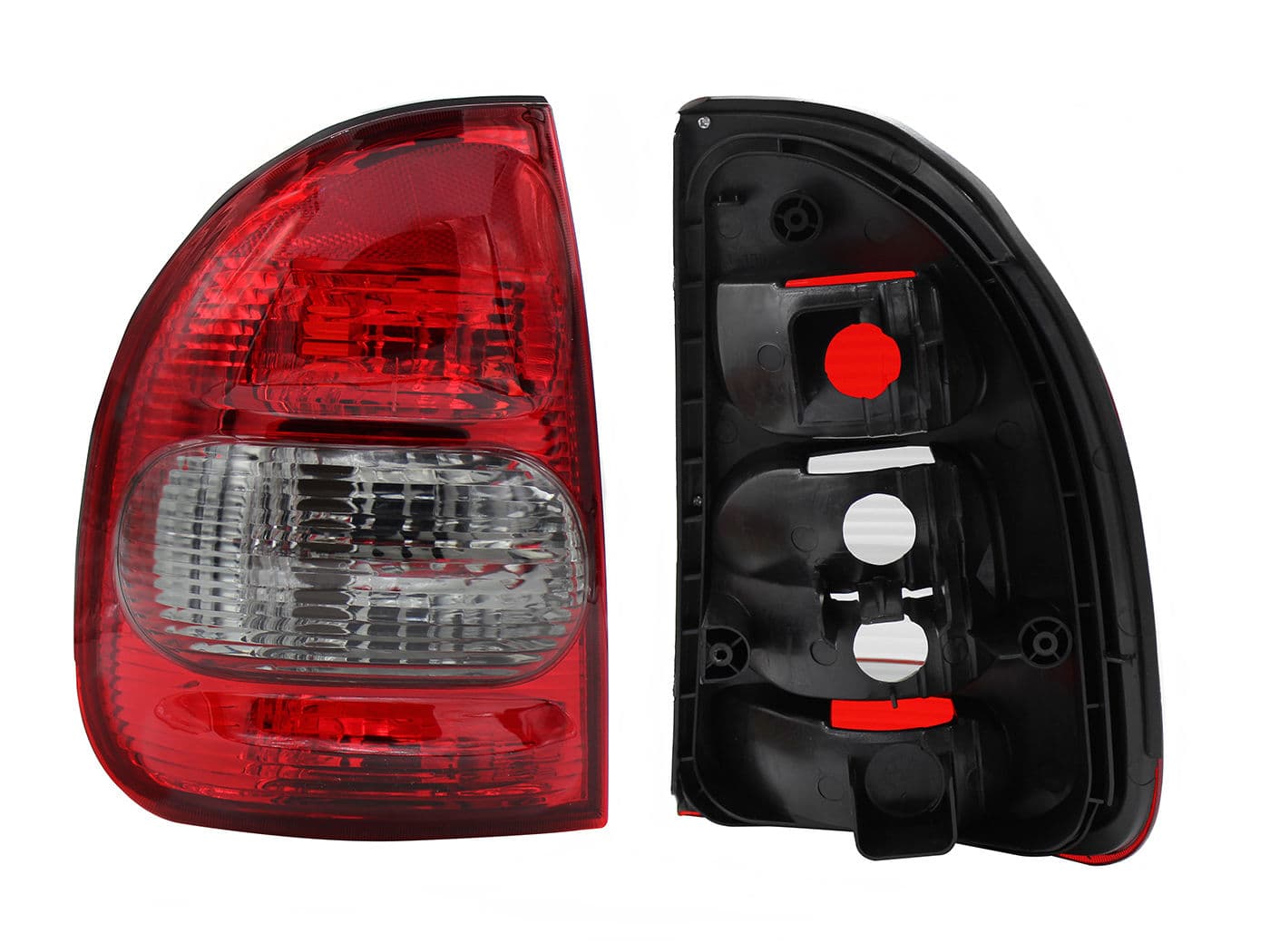 Calavera Izquierda Chevrolet Chevy C-1 4 Puertas 2001-2003 Sin Arnés Rojo Blanco