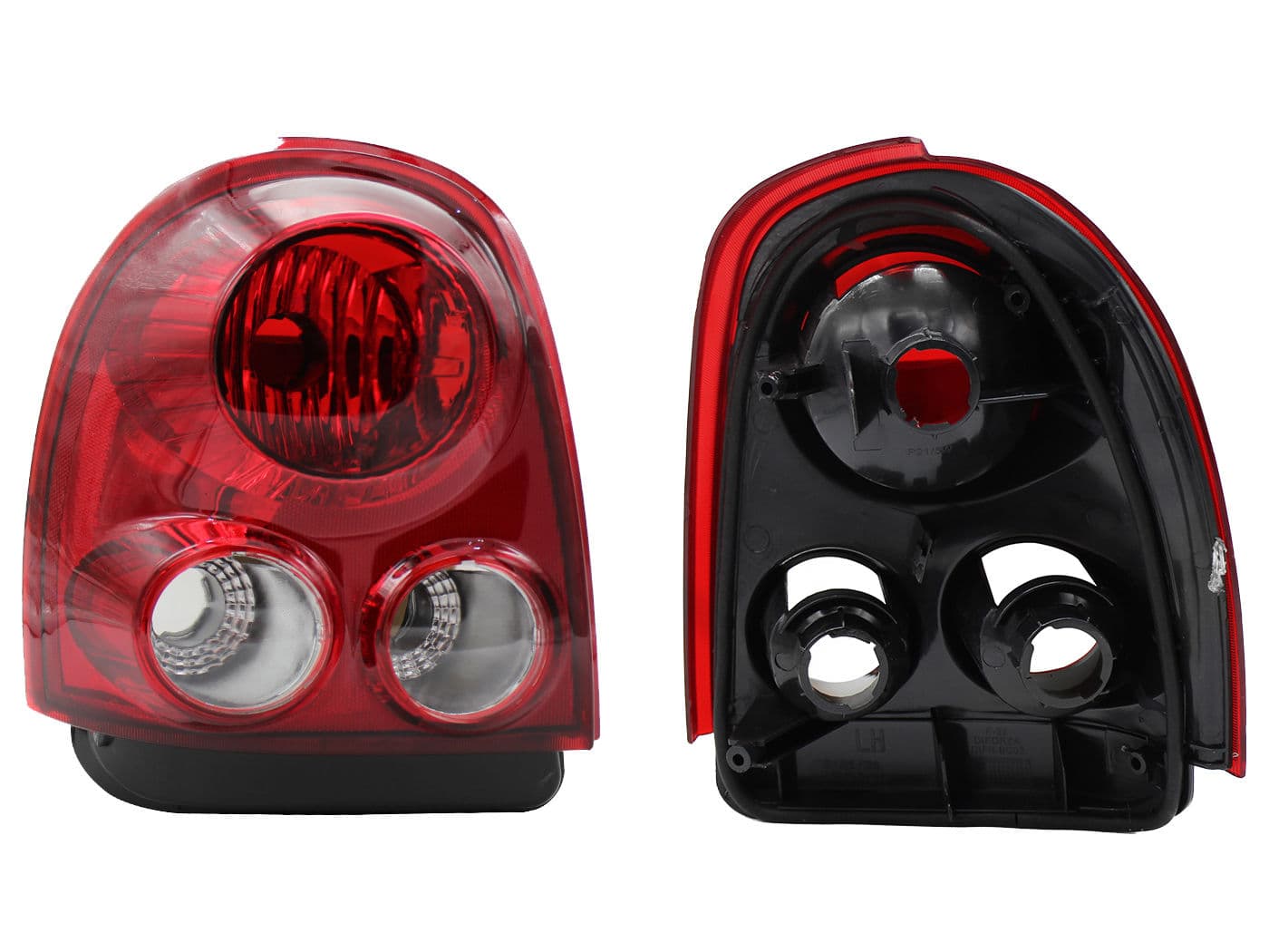 Calavera Izquierda Chevrolet Chevy C-2 3 Puertas 2004-2008 Sin Arnés Rojo Blanco