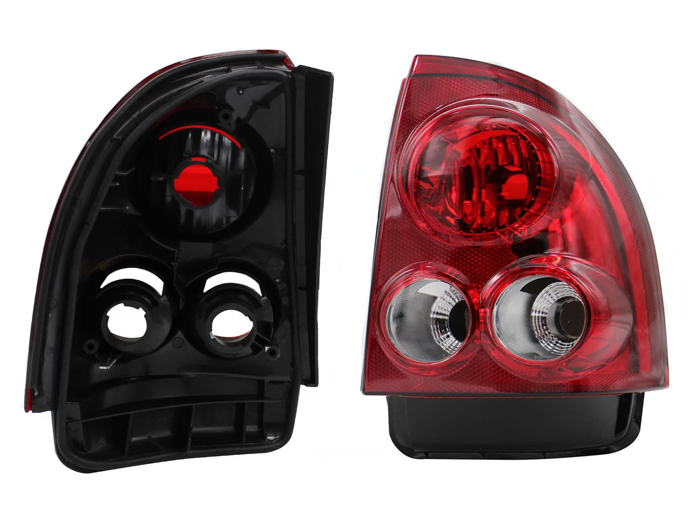 Calavera Derecha Chevrolet Chevy C-2 4 Puertas 2004-2008 Sin Arnés Rojo Blanco
