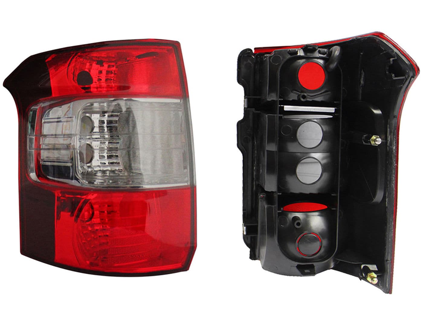 Calavera Izquierda Chevrolet Tornado 2012-2020 Sin Arnés Oscura Ahumado Rojo