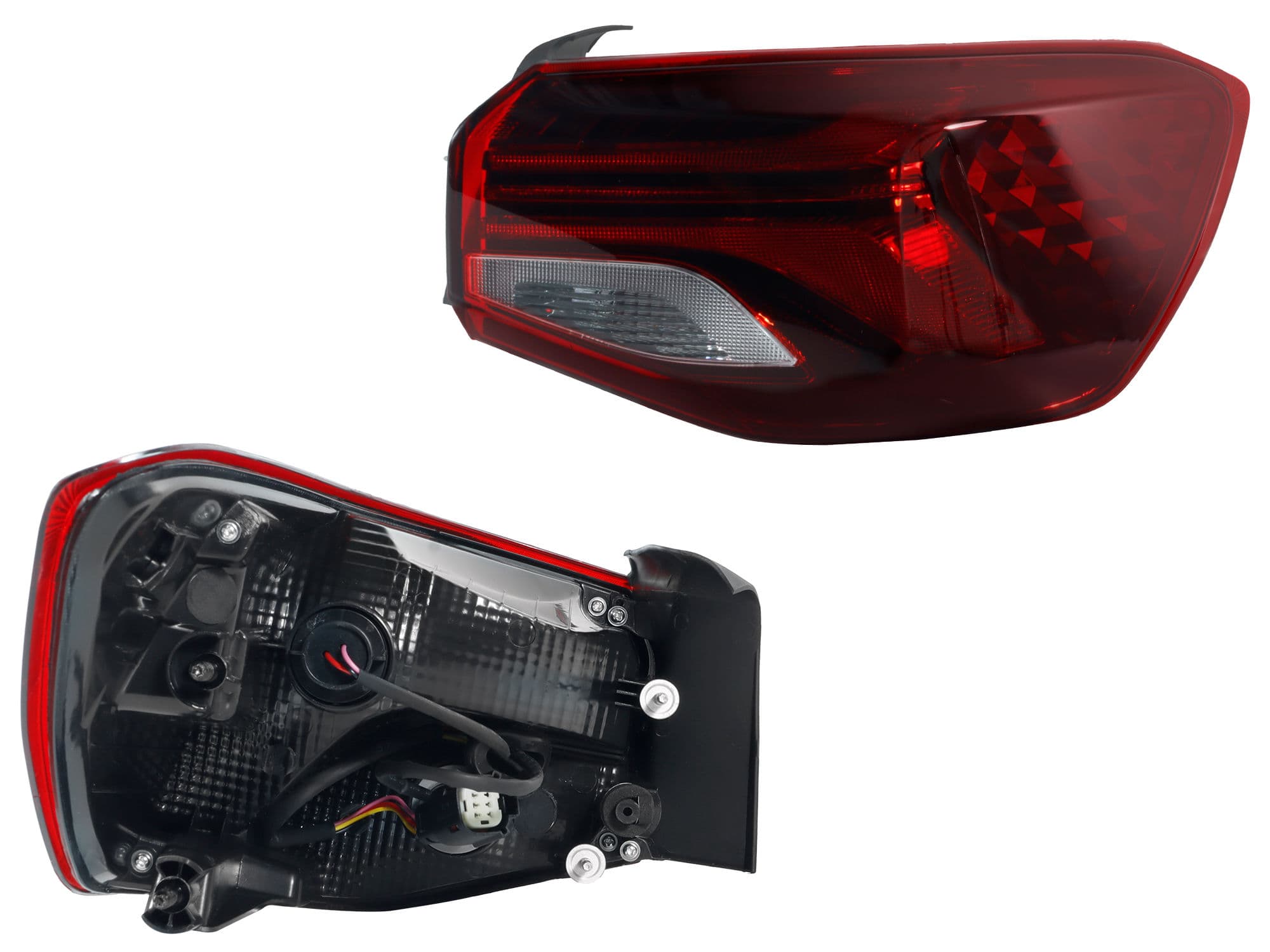 Calavera Derecha Exterior Chevrolet ONIX 2020-2025 Con Arnés Rojo Blanco