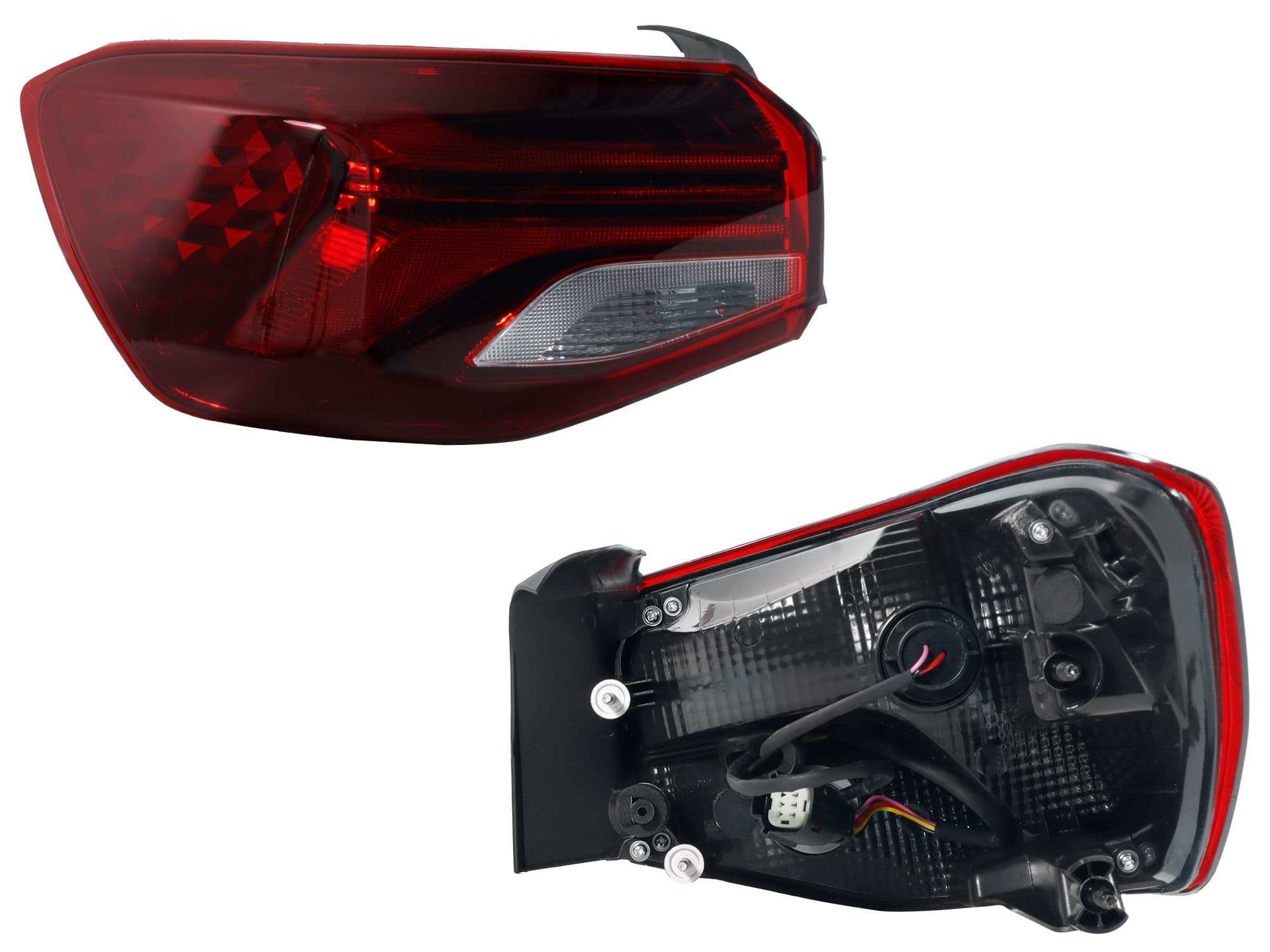 Calavera Izquierda Exterior Chevrolet ONIX 2020-2025 Con Arnés Rojo Blanco