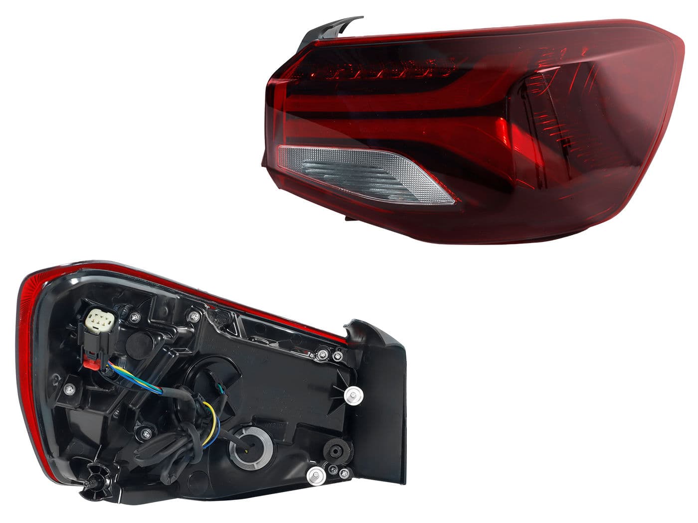 Calavera Derecha Exterior Chevrolet ONIX 2020-2025 Con Arnés Con Led Rojo Blanco