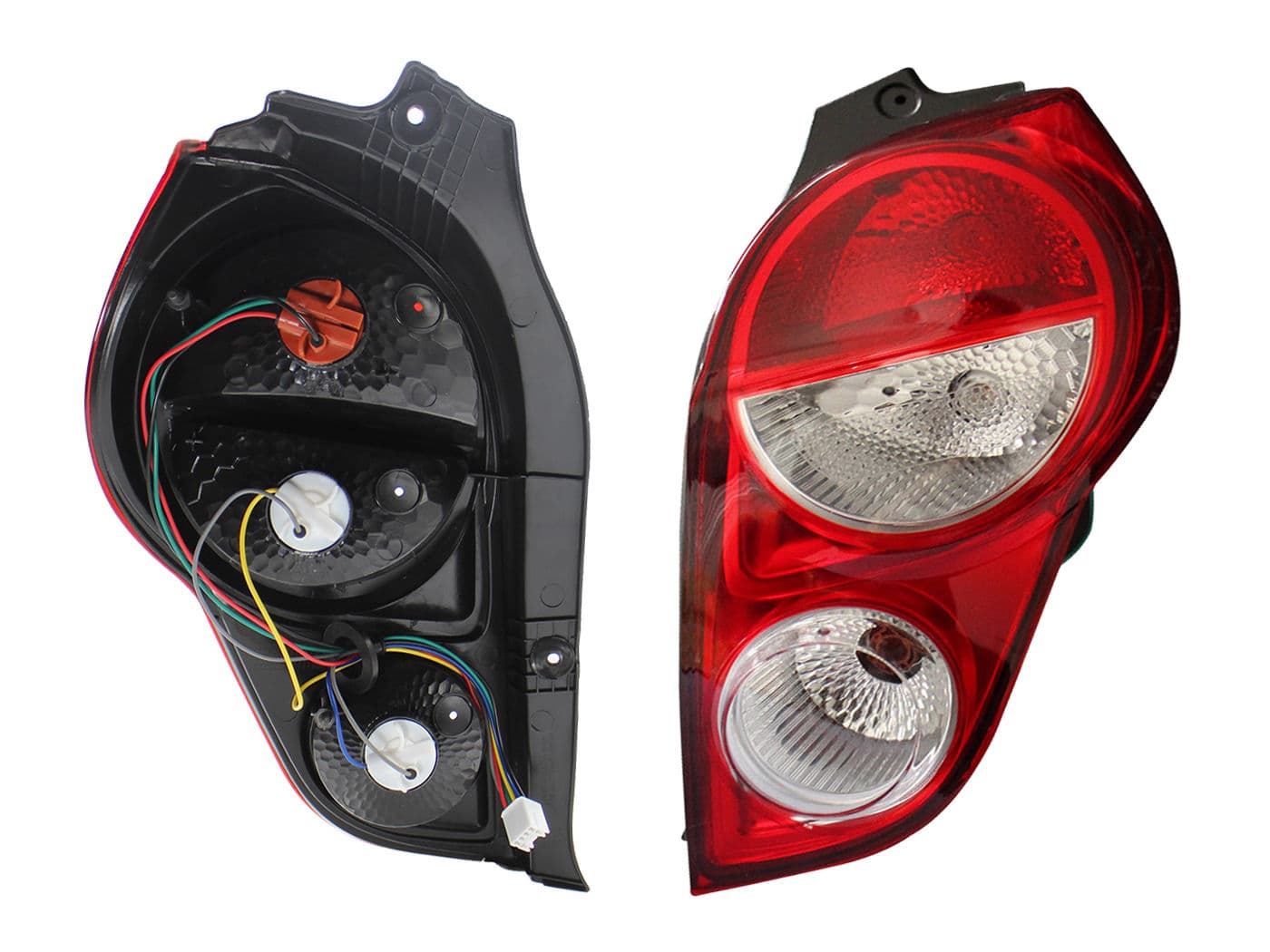 Calavera Derecha Chevrolet Spark Classic 2013-2017 Con Arnés Rojo Blanco