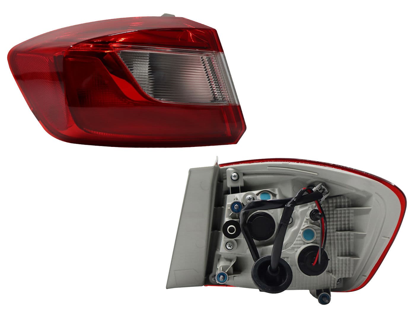 Calavera Izquierda Exterior Chevrolet Cruze 2016-2018 Con Arnés Clara Rojo Blanco