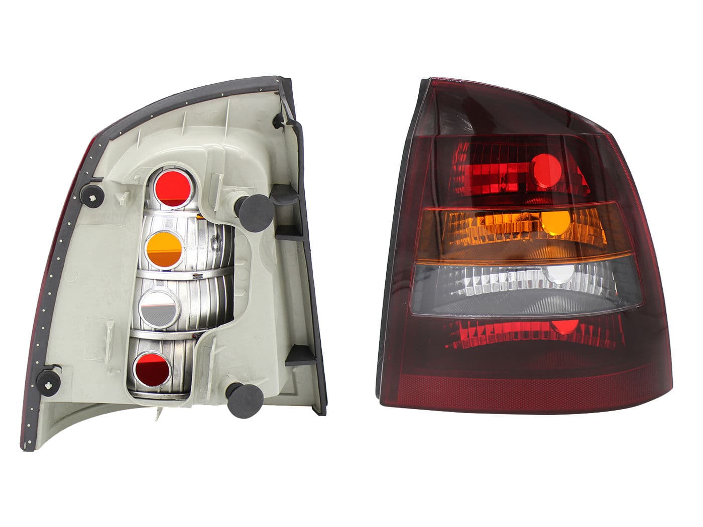 Calavera Derecha Chevrolet Astra 4 Puertas 2000-2003 Sin Arnés Oscura Rojo Blanco Ámbar