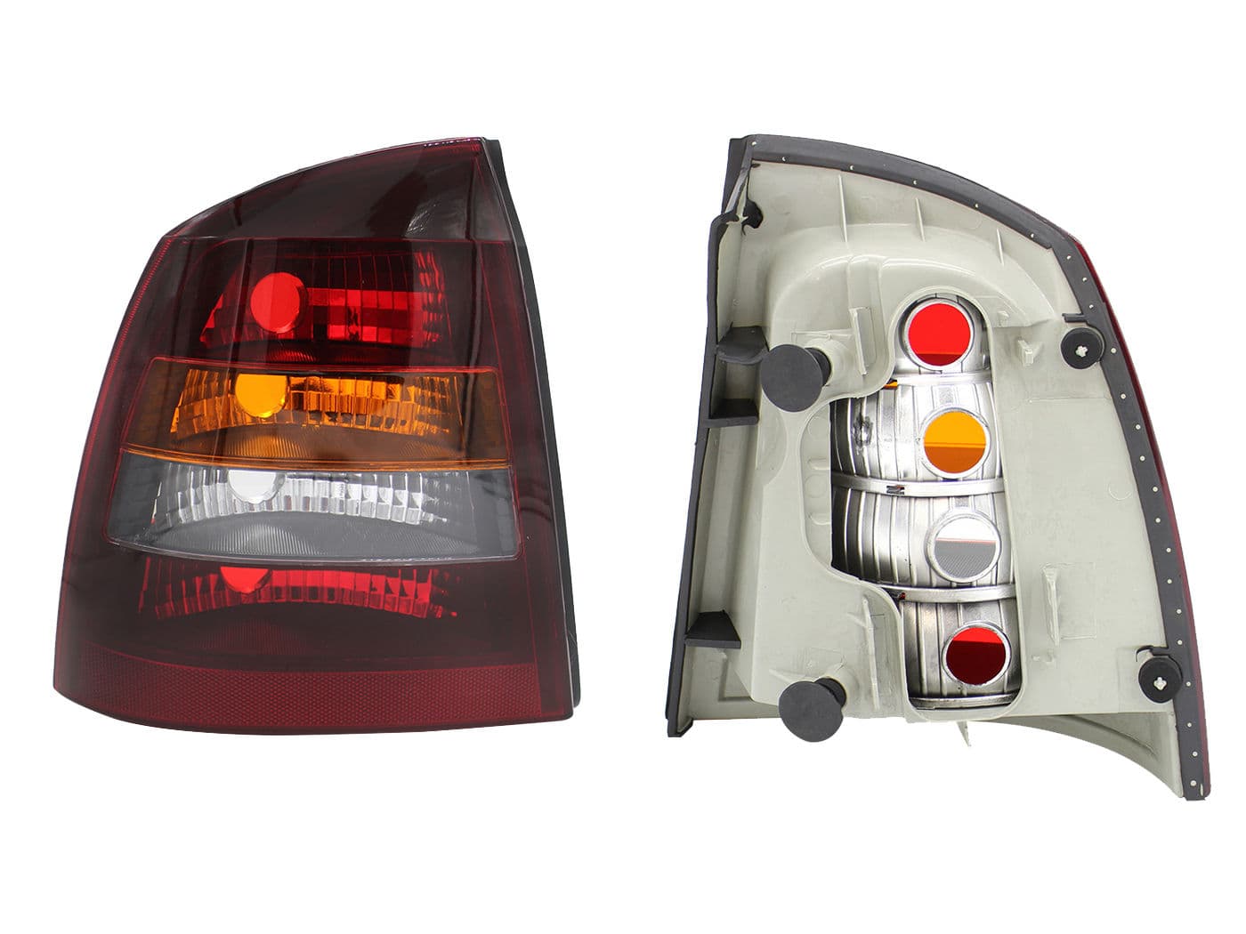 Calavera Izquierda Chevrolet Astra 4 Puertas 2000-2003 Sin Arnés Oscura Rojo Blanco Ámbar