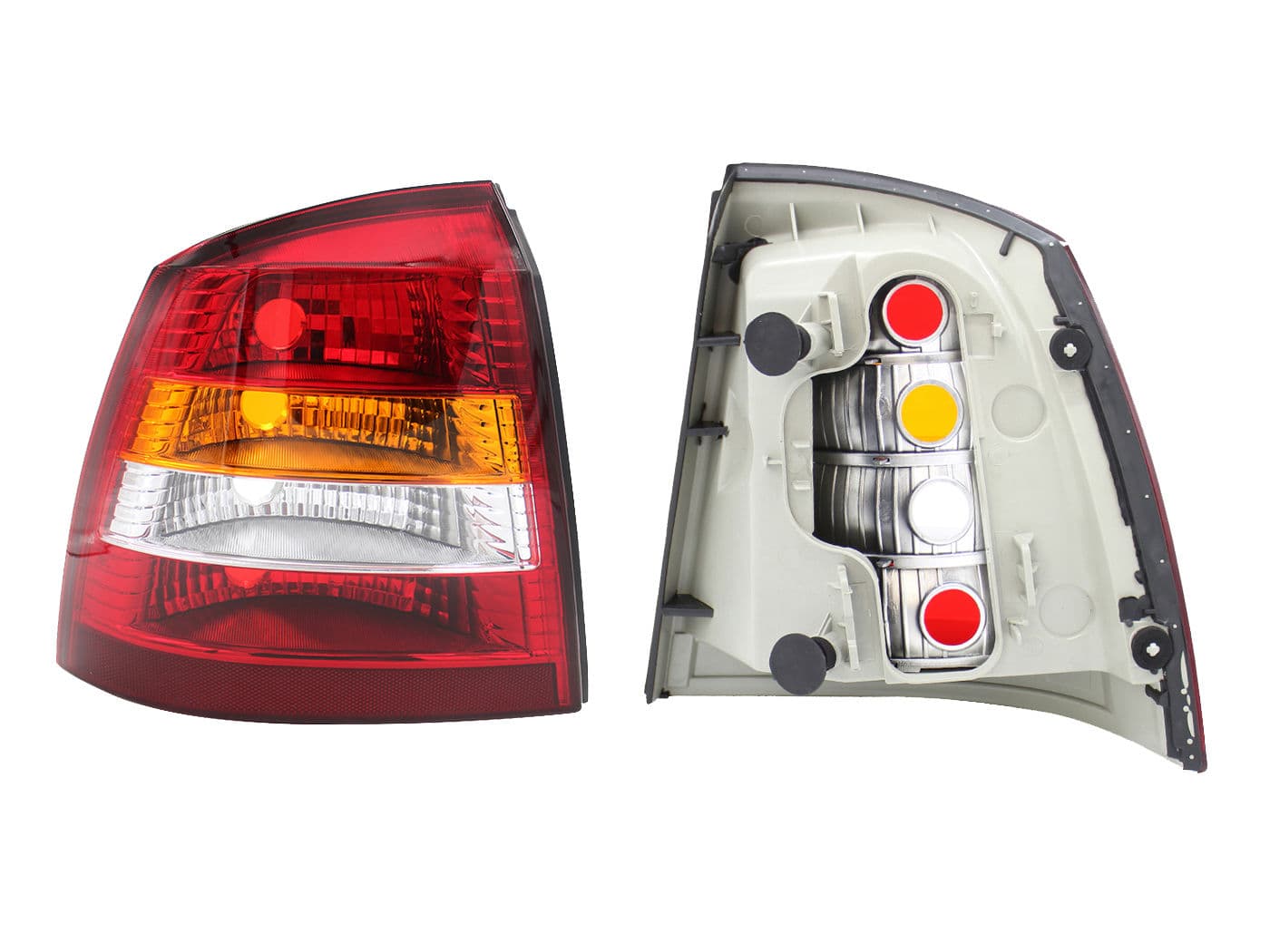 Calavera Izquierda Chevrolet Astra 5 Puertas 2000-2003 Sin Arnés Clara Rojo Blanco Ámbar