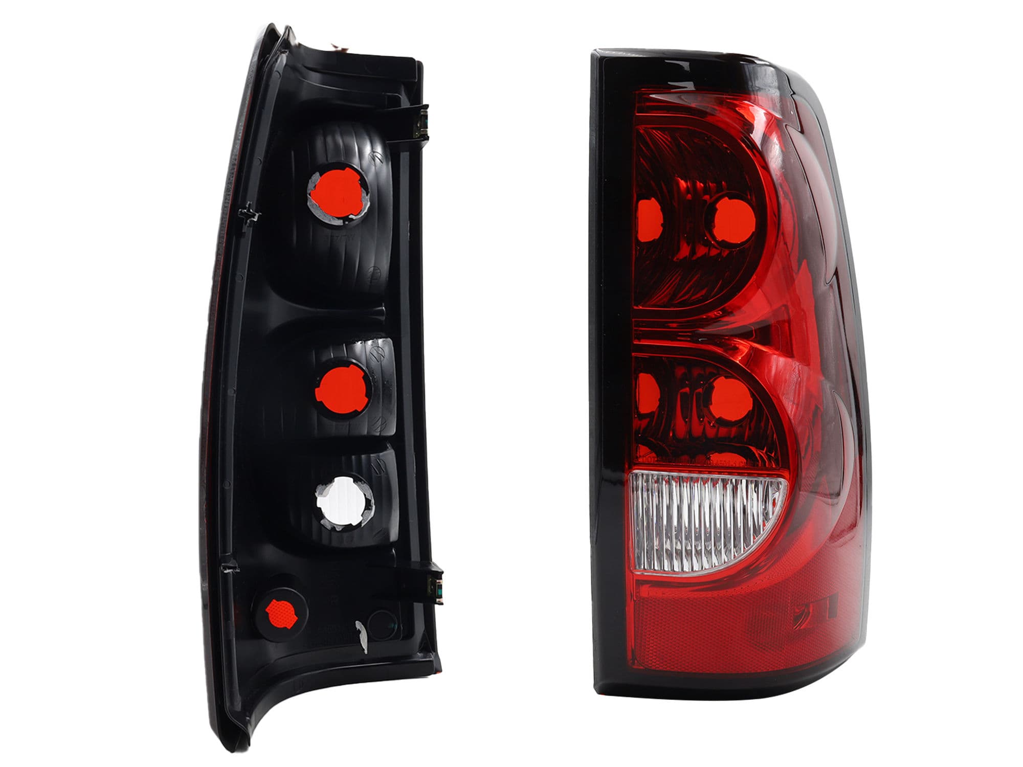 Calavera Derecha Chevrolet Silverado 1500/2500 2004-2006 Sin Arnés Filo Negro Rojo Blanco
