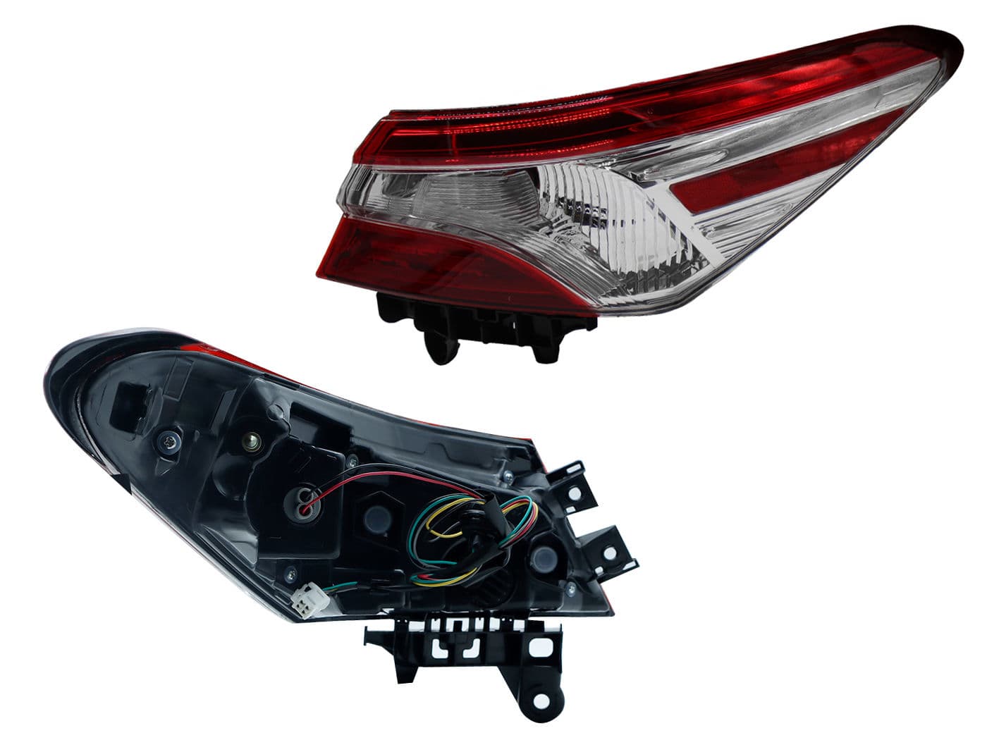 Calavera Derecha Exterior Toyota Camry 2018-2020 Con Arnés Clara Rojo Blanco