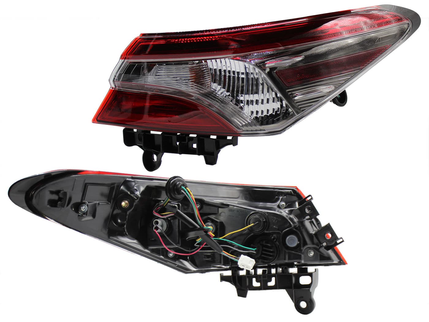 Calavera Derecha Exterior Toyota Camry 2018-2024 Con Arnés Oscura Rojo Blanco