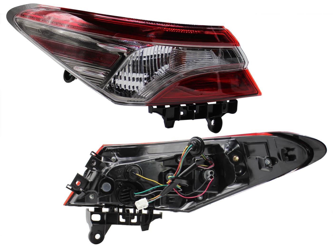 Calavera Izquierda Exterior Toyota Camry 2018-2024 Con Arnés Oscura Rojo Blanco