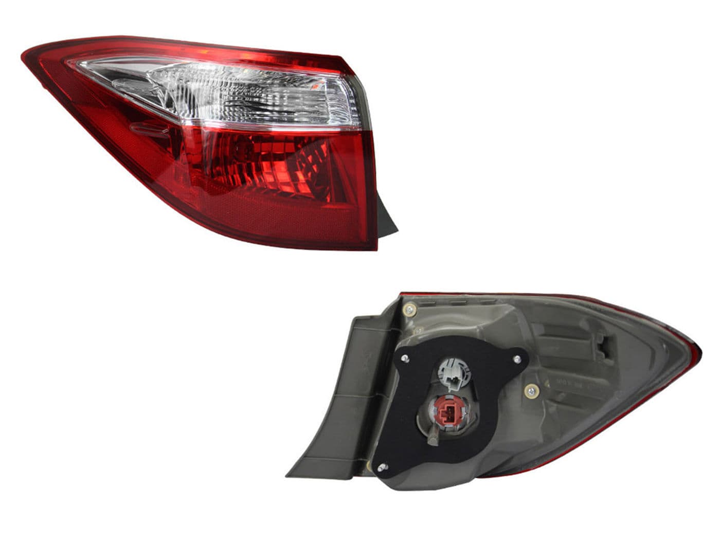 Calavera Izquierda Exterior Toyota Corolla 2014-2016 Sin Arnés Rojo Blanco