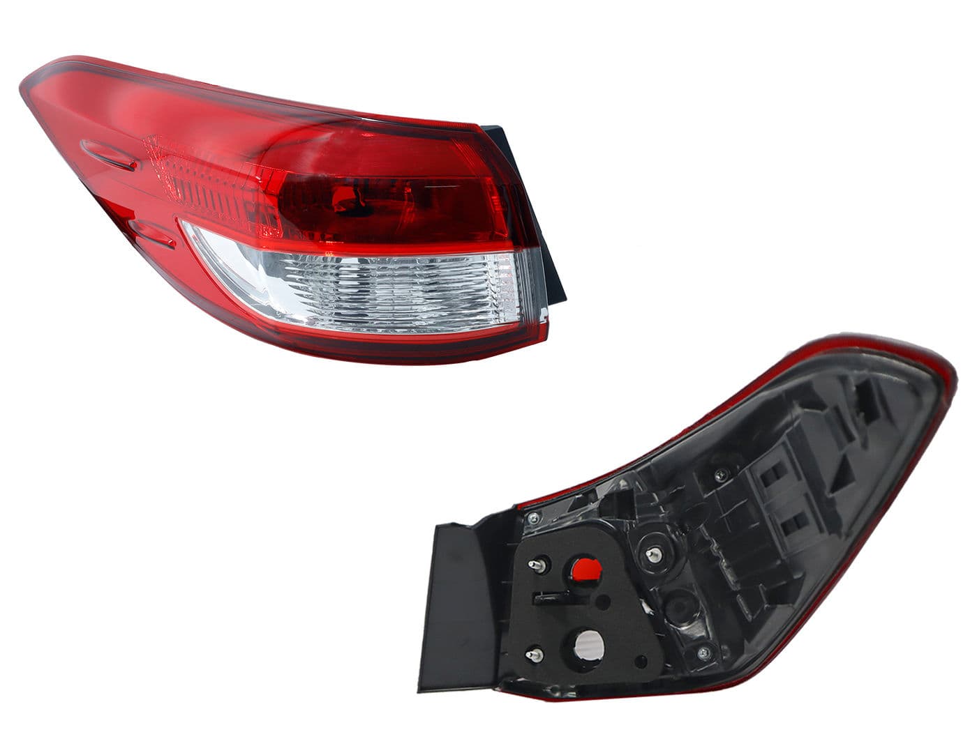 Calavera Izquierda Exterior Toyota Yaris 4 Puertas 2018-2022 Sin Arnés Rojo Blanco