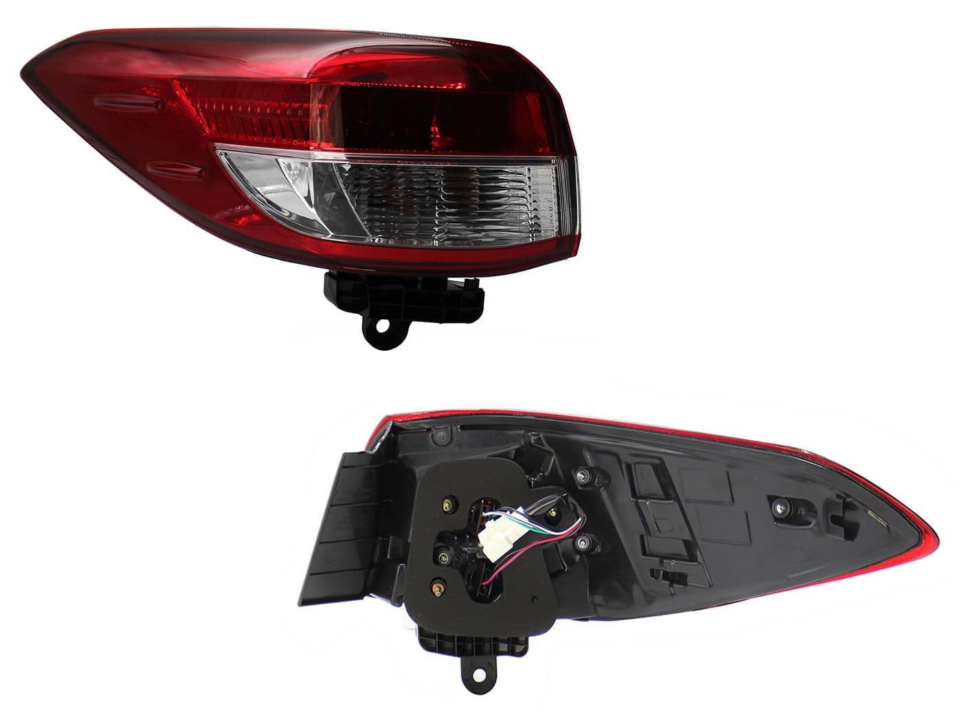 Calavera Izquierda Exterior Toyota Yaris 4 Puertas 2018-2022 Con Arnés Rojo Blanco