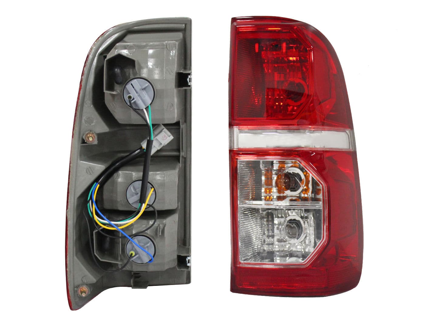Calavera Derecha Toyota Hilux 2012-2015 Con Arnés Rojo Blanco