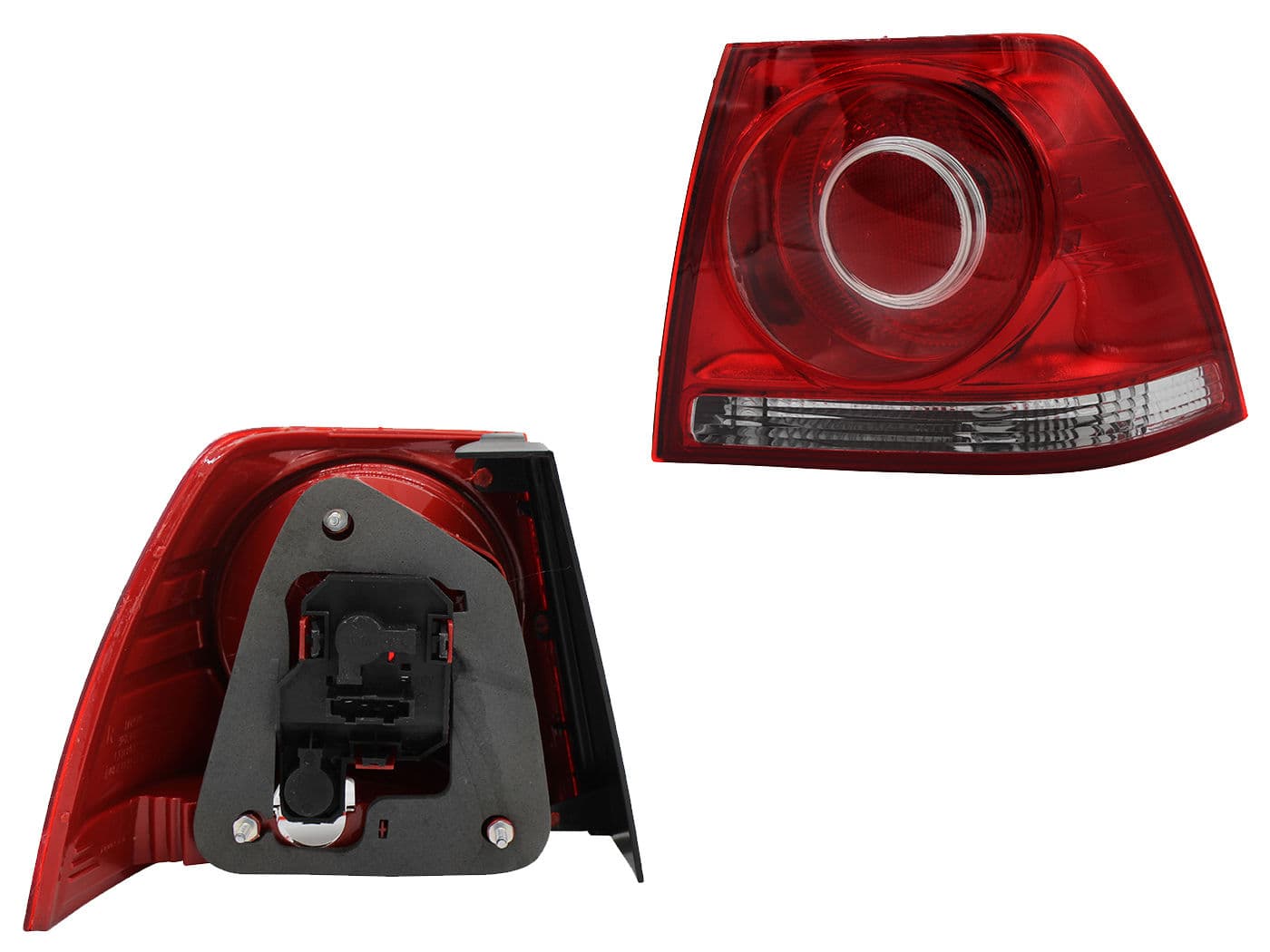 Calavera Derecha Exterior Volkswagen Jetta Clasico 2008-2015 Con Arnés Clara Rojo Blanco