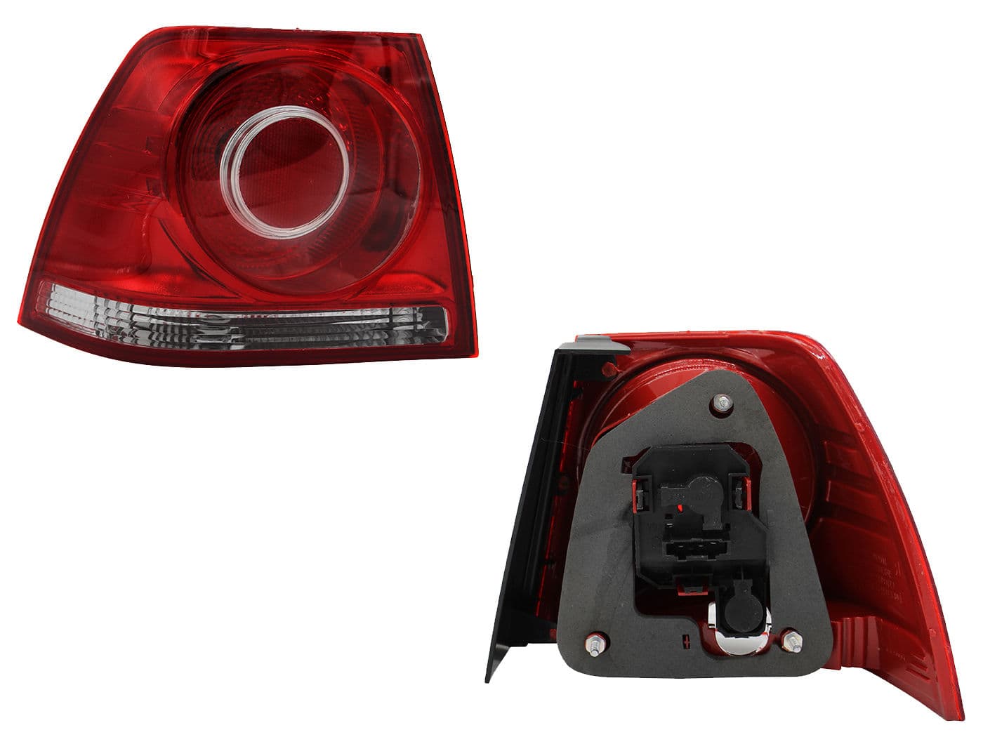 Calavera Izquierda Exterior Volkswagen Jetta Clasico 2008-2015 Con Arnés Clara Rojo Blanco
