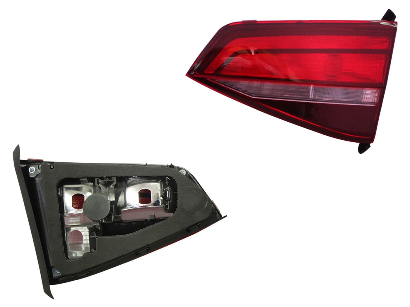 Calavera Derecha Interior Volkswagen Jetta A6 Bicentenario 2015-2018 Sin Arnés Oscura Rojo Blanco