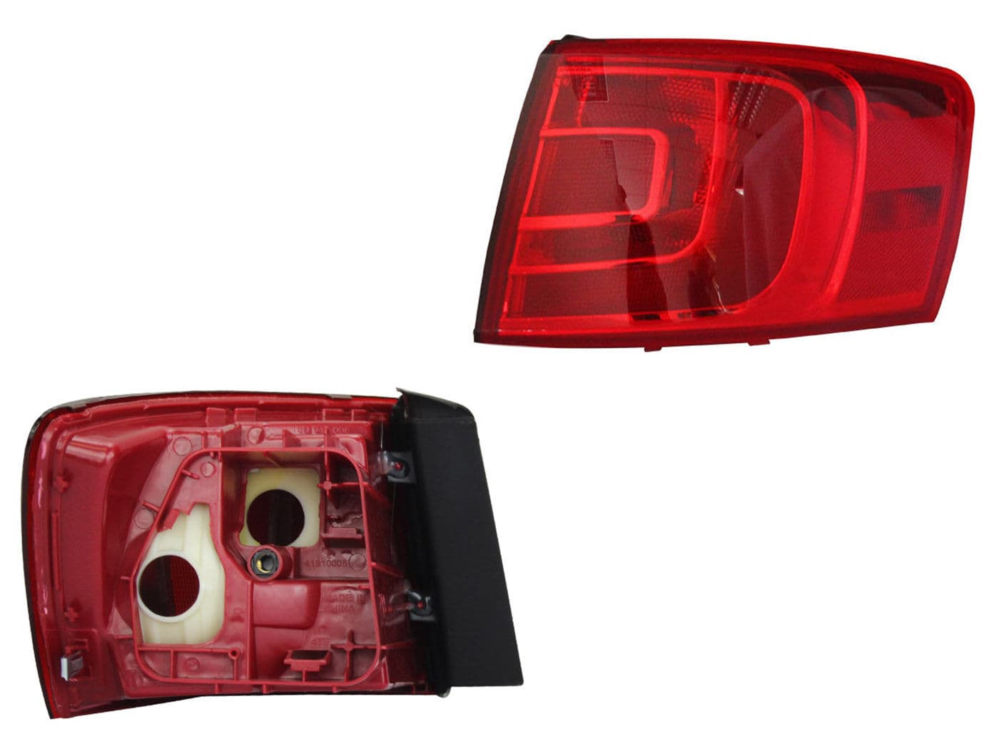 Calavera Derecha Exterior Volkswagen Jetta A6 Bicentenario 2010-2014 Sin Arnés Clara Rojo