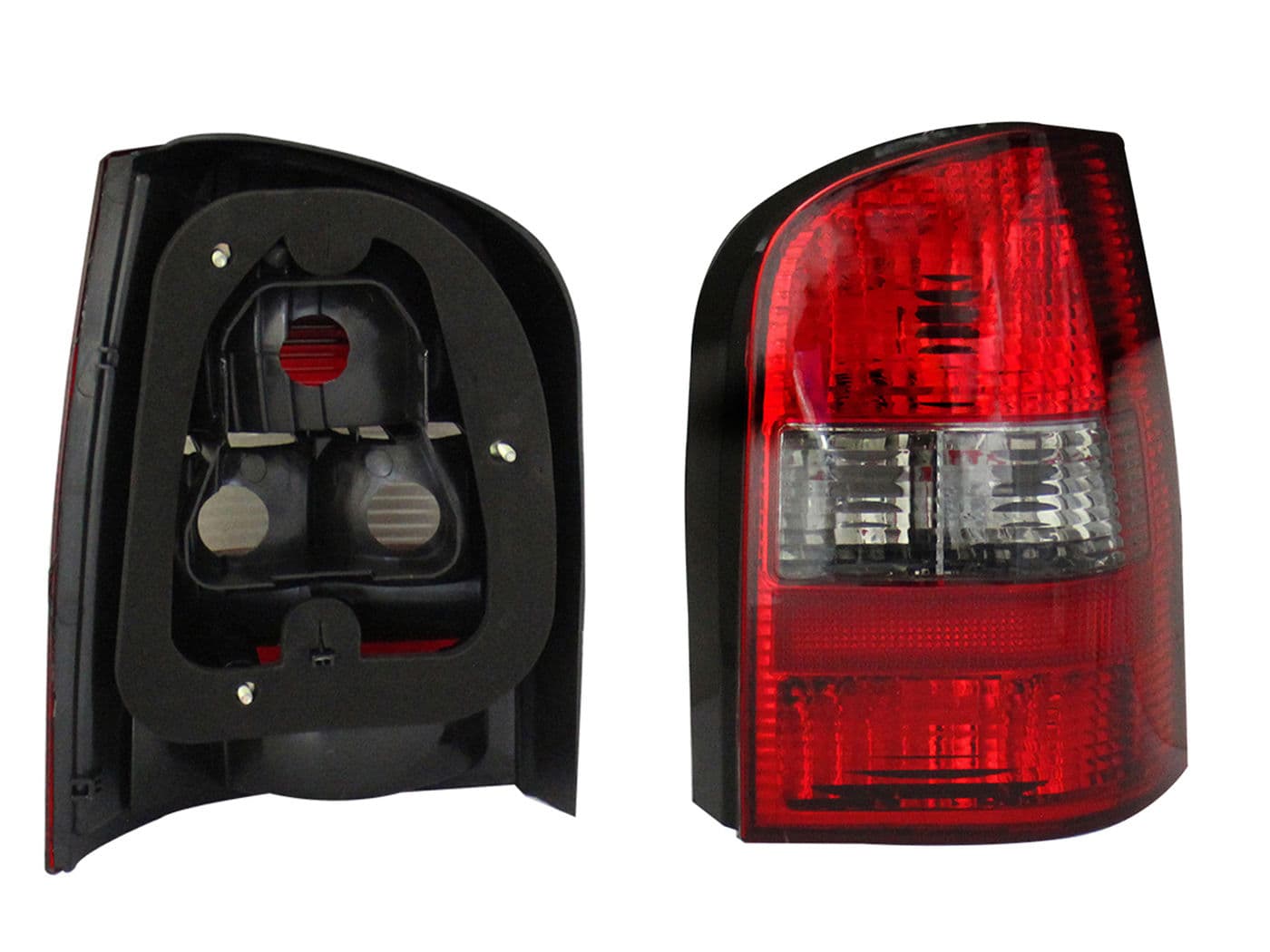 Calavera Derecha Volkswagen Pointer Vagoneta 2000-2003 Sin Arnés Oscura Ahumado Rojo Blanco