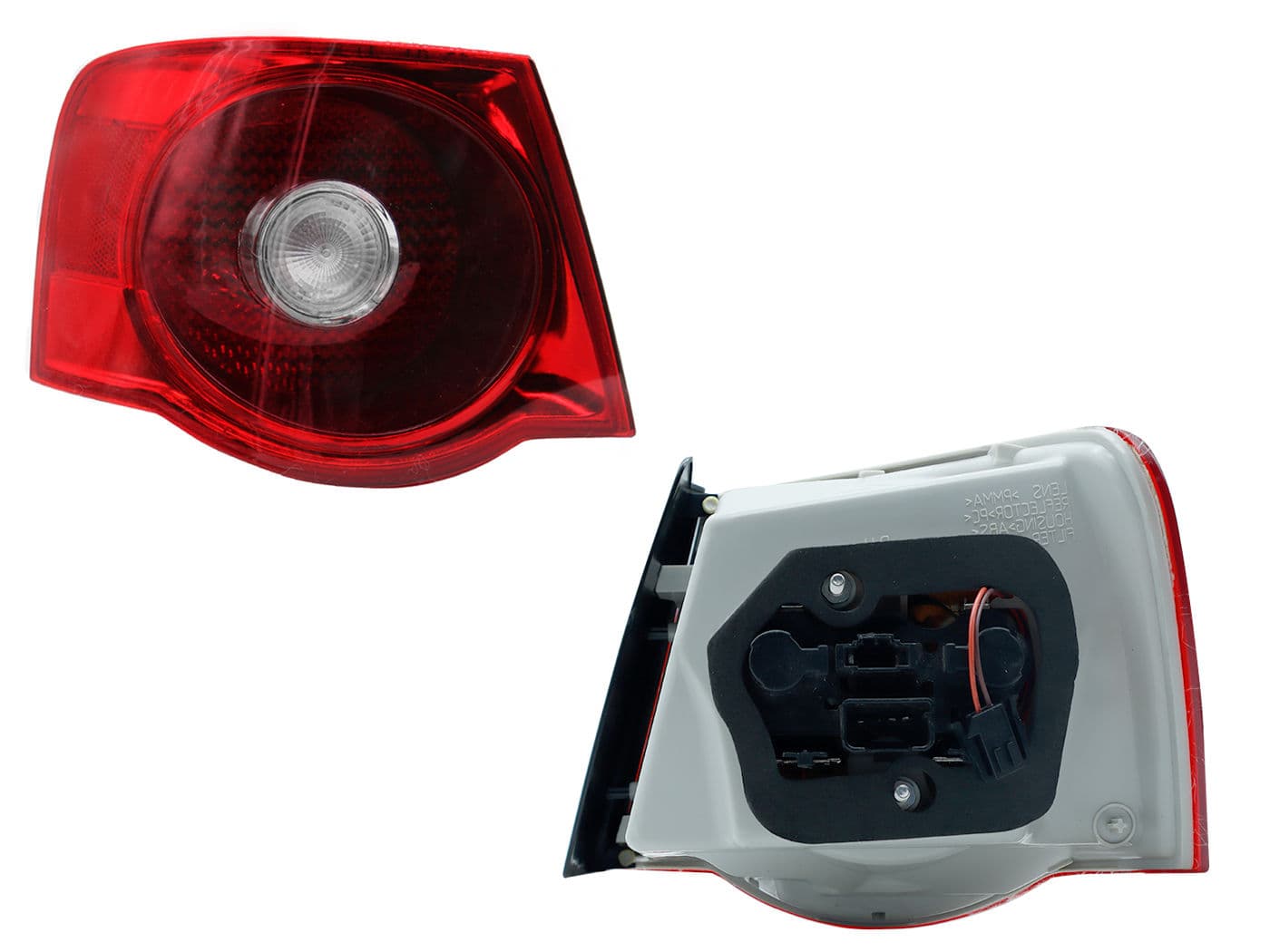 Calavera Izquierda Exterior Volkswagen BORA 2006-2010 Con Arnés Rojo Blanco