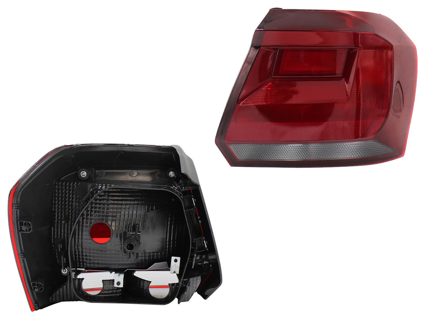 Calavera Derecha Volkswagen GOL 5 Puertas 2017-2021 Sin Arnés Oscura Rojo Blanco