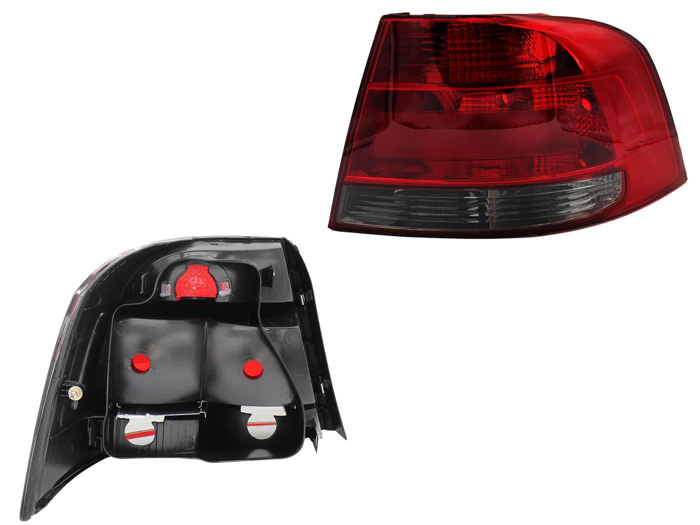 Calavera Derecha Volkswagen GOL 4 Puertas 2008-2012 Sin Arnés Oscura Ahumado Rojo