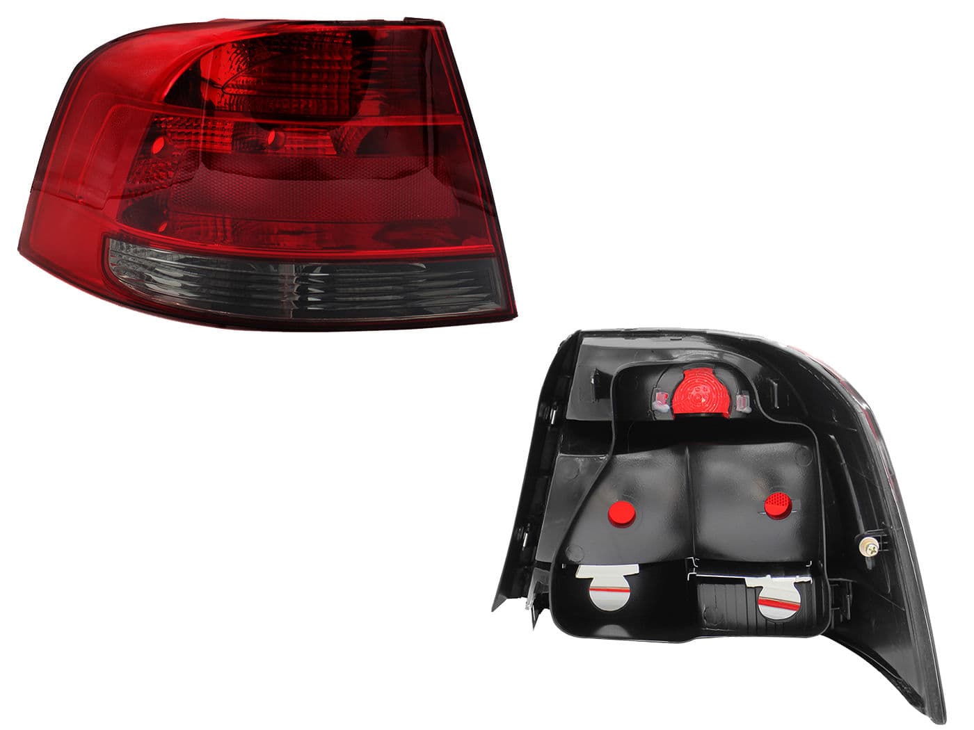 Calavera Izquierda Volkswagen GOL 4 Puertas 2008-2012 Sin Arnés Oscura Ahumado Rojo