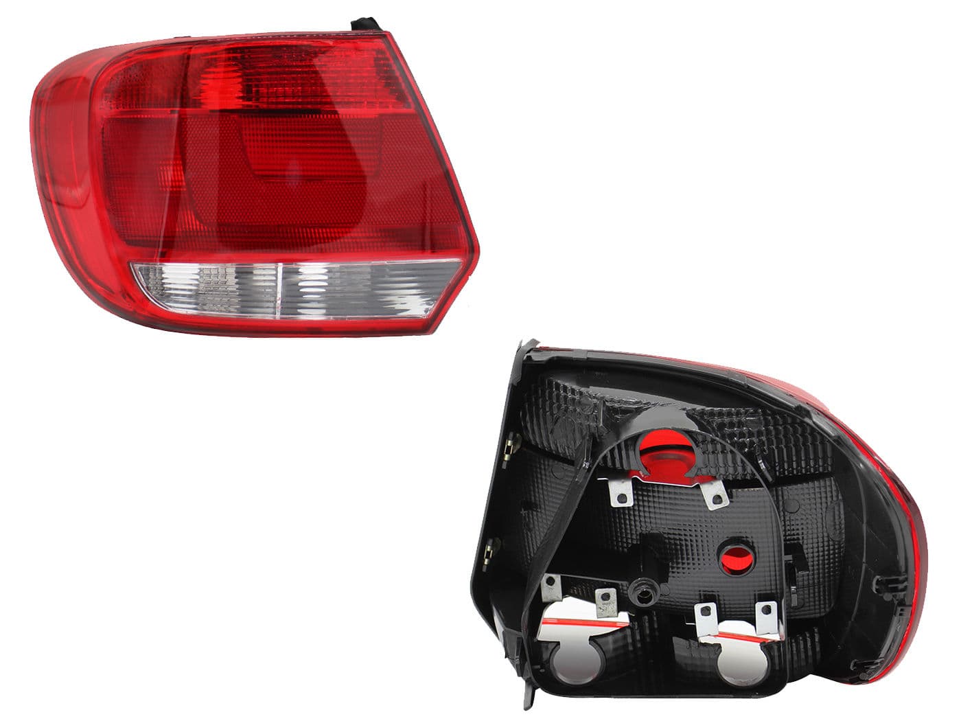 Calavera Izquierda Volkswagen GOL 5 Puertas 2013-2016 Sin Arnés Clara Rojo Blanco